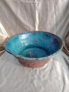 【中島均】日本の名窯　日本現代陶芸　日展作家　均窯　中島均作　辰砂釉　高台鉢 中島均】日本の名窯 日本現代陶芸 日展作家 均窯 中島均作 辰砂釉 高台