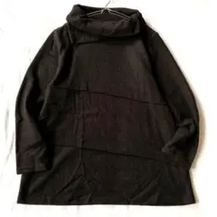 フリースチュニック ハイネック スリット有 長袖 無地 F