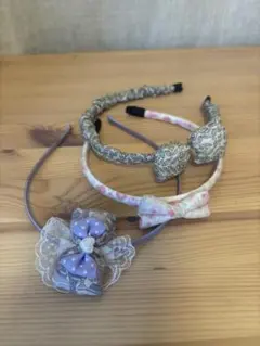 リボン付きカチューシャ3個セット