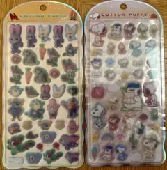 コットンパフィー　ズートピア＆スヌーピー シール2枚セット