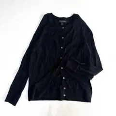 【美品】バナナリパブリック カーディガン オーガニックコットン 薄手ブラック S