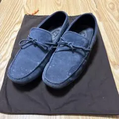 COACH スエード モカシン ドライビングシューズ ネイビー - メルカリ