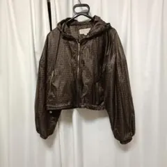MICHAEL KORS モノグラム フーデッドブルゾン ブラウン Mレディースのサムネイル