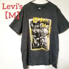 Levi's【M】グラフィックプリント Tシャツ ブラック 半袖 リーバイス