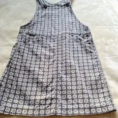 203・花柄ストライプジャンバースカート