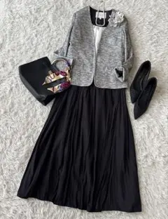 グリーンレーベル ツイードジャケット セットアップ M〜L卒業式 入学式