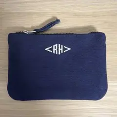 【新品】Ron Herman ネイビー キャンバス ジッパーポーチ小さめのサムネイル