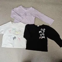 長袖カットソー 3点セット　女の子　リボン