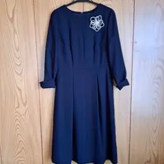 クードシャンス ワンピース 紺色 セミフォーマル 結婚式