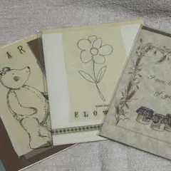 封筒付きメッセージカード3種まとめ