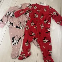 H&M ミニーマウス ロンパース 2点セット