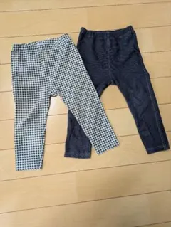 ユニクロ UNIQLO ベビー レギンス パンツ 90cm 2枚セット 保育園着
