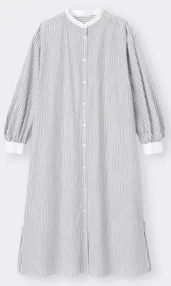 [GU] ストライプシャツワンピース XL