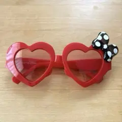 ミニー サングラス 大人用 ハート ディズニー 赤 レッド リボン 水玉 メガネ