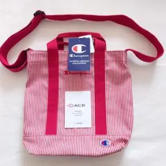Champion チャンピオン ショルダーバッグ ストライプ 取扱説明書付き
