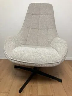 モダンデザイン ベージュファブリック 1人掛けソファ