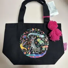 未使用ディズニー リメンバー・ミー　ダンテ刺繍チャーム付トートバッグ 黒