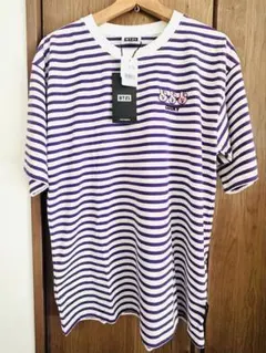 新品 BT21 COOKY Tシャツ ボーダー パープル L