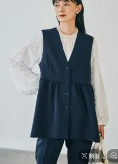 レプシィム　ベスト・パンツ・ブラウス・ブローチ4点セット　セットアップ