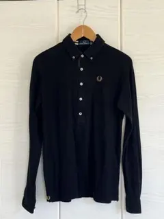 FRED PERRY ブラック長袖ポロシャツ XL - メルカリ