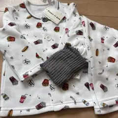 最終お値下げ ベビーパジャマ 90cm 腹巻き付き 裏起毛