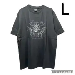 GU ONE PIECE グラフィックT ニカ 半袖 グレー L .