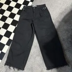 ブラックデニム ワイド デニム