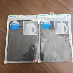 エアリズム　シルクブレンド UVカット クルーネックT 長袖　黒 M　ユニクロ