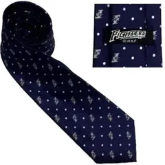 日本ハムファイターズ ネクタイネイビーホワイトラベンダードット-294B