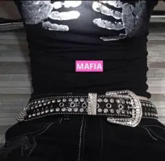 ラインストーンスキニーベルト US UK ドリル ファッション ストリート系