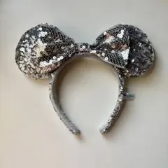 【最終値下げ】ディズニー ミニー スパンコールカチューシャシルバー
