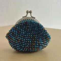 海の底な　ビーズがま口