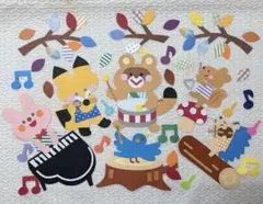 壁面飾り　秋　9月10月11月　秋の音楽会