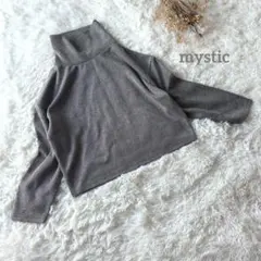 ミスティック✳︎長袖ハイネックトップス タートル　可愛い 冬春 お洒落 モカ