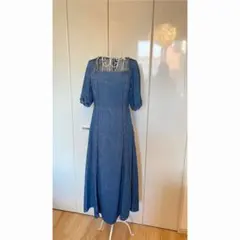 ZARA デニムロングワンピース 半袖