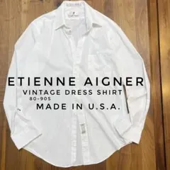 Etienne Aigner （エティエンヌ・アイグナー）白シャツ　L 米国製のサムネイル
