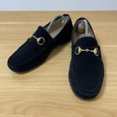 グッチ　ホースビットローファー　スエード　ブラック　42