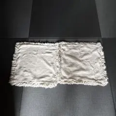 フランフラン 麻100% 二重フリル クッションカバー 2枚