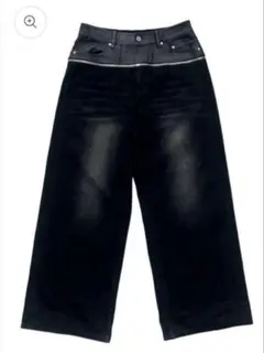 goar.archive Black zipper waist denim