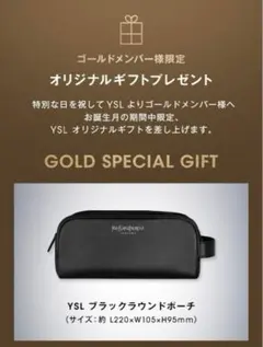 YSL イヴ・サンローラン バースデーギフト ポーチ ゴールド会員 2026のサムネイル