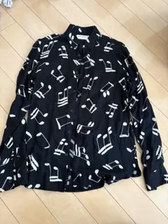 SAINT LAURENT 音符柄 長袖シャツのサムネイル