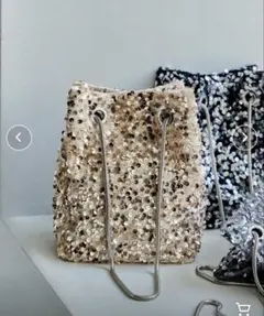 美品　niana 2way スパンコール ショルダーバッグ