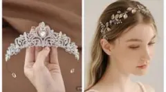 【2点セット】ウエディング　ヘッドドレス