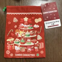 산리오 キャラクターズ 산리오 巾着 クリスマス 赤