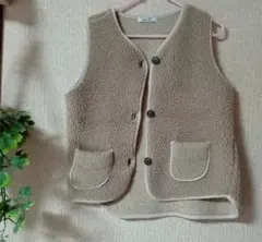 Lakey Park フリースベスト ベージュ（2度着用）