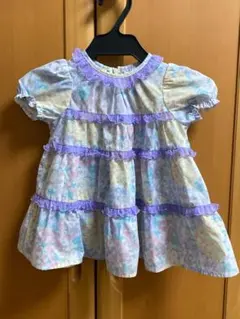 fafaフェフェフリル付きティアードワンピース 80センチ