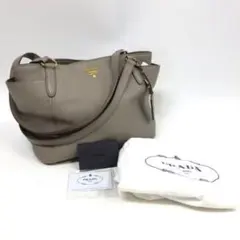 PRADA プラダ VIT.DAINO トート レザー グレージュ ゴールド金具