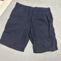 ユニクロ　UNIQLO ダークブルー ショートパンツ ボタン式