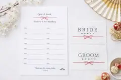 芳名帳　ゲストブック　結婚式　ウェディング　和風　和婚　受付　和装　2枚