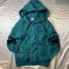 【80sビンテージ】ギャップ　GAP ターコイズ ジップアップパーカー 銀タグ
